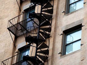 steel fire escapes