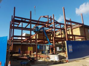 Steel building construction