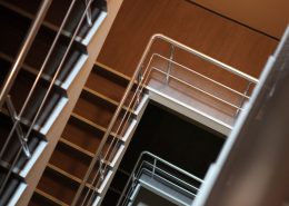 steel handrails and staircases