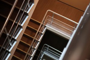 steel handrails and staircases